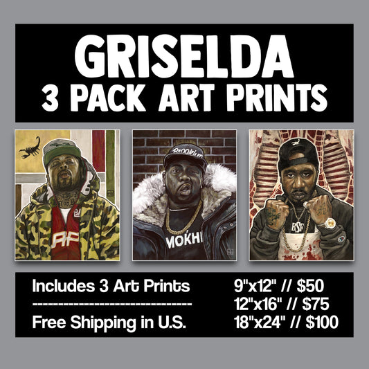 Art Print 3 Pack // GRISELDA // Oil Paintings (Westside Gunn, Conway the Machine, Benny the Butcher)