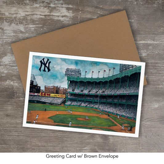 Greeting Card // 1950's YANKEE STADIUM - Ink and Watercolor (New York Yankees)
